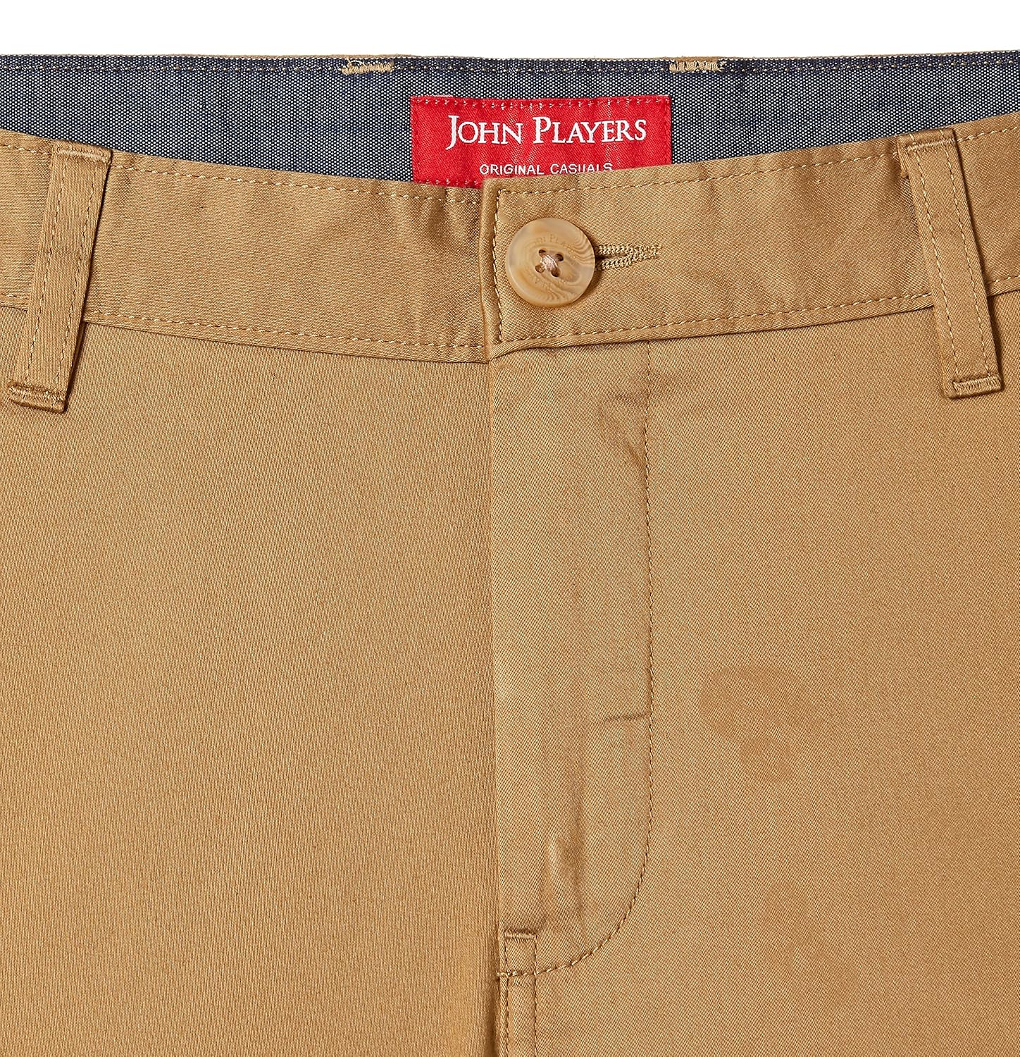 john players men's slim fit cotton casual trousers