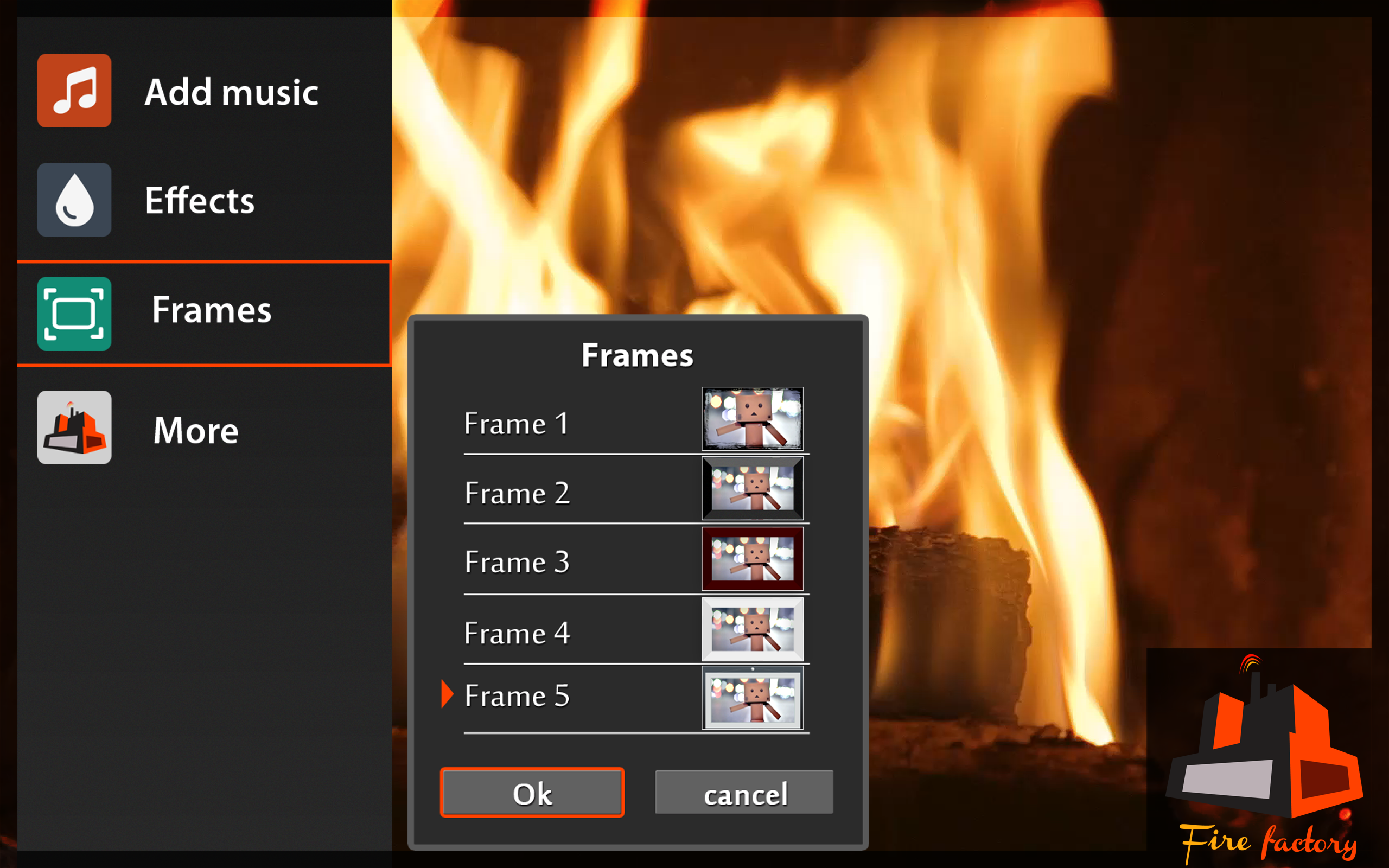 Burning Wood Fireplace - Thumbnail 5
