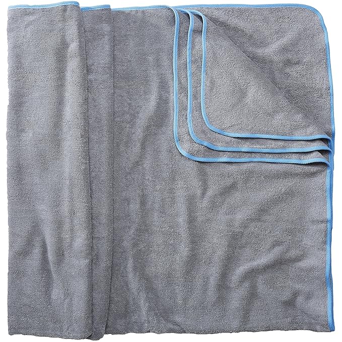 Sowel Strandtuch XXL aus 100% Baumwolle, Badetuch Badehandtuch Groß für Familie, Kinder und Paare, 160 x 200 cm, Grau/Blau