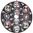 Hallmark Keepsake Christmas Tree Skirt, Disney Tim Burton's The Nightmare Before Christmas Halloween Town, 48", Fabric Tree Skirt, Gifts for Disney Fans
