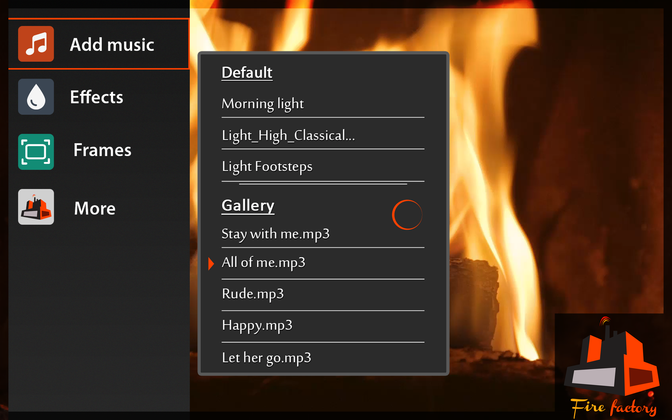 Burning Wood Fireplace - Thumbnail 3