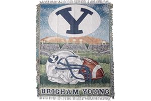 NORTHWEST Officially Licensed NCAA "Home Field Advantage" Woven Tapestry Throw Blanket, 48" x 60", Multi Color