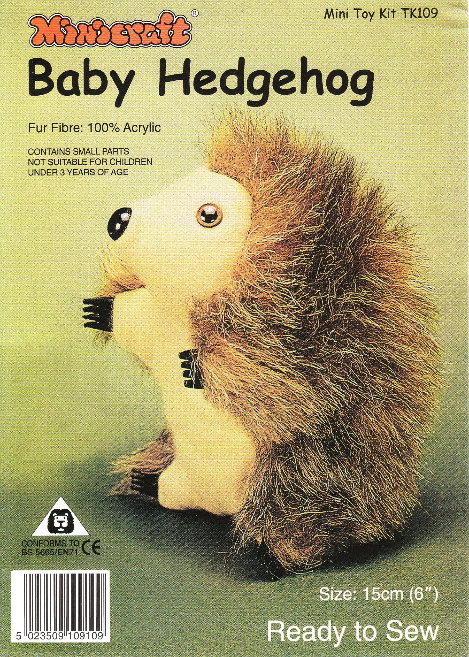 Dempsey Designs Minicraft 15cm Baby Hedgehog Kit Height
