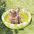 Float Joy Kiddie Pool Inflatable Baby Pool with Sprinkler Kids Pool for Toddler Blow Up Pool 60"x15" Large Splash Pool Outdoor Water Toys Dog Pool