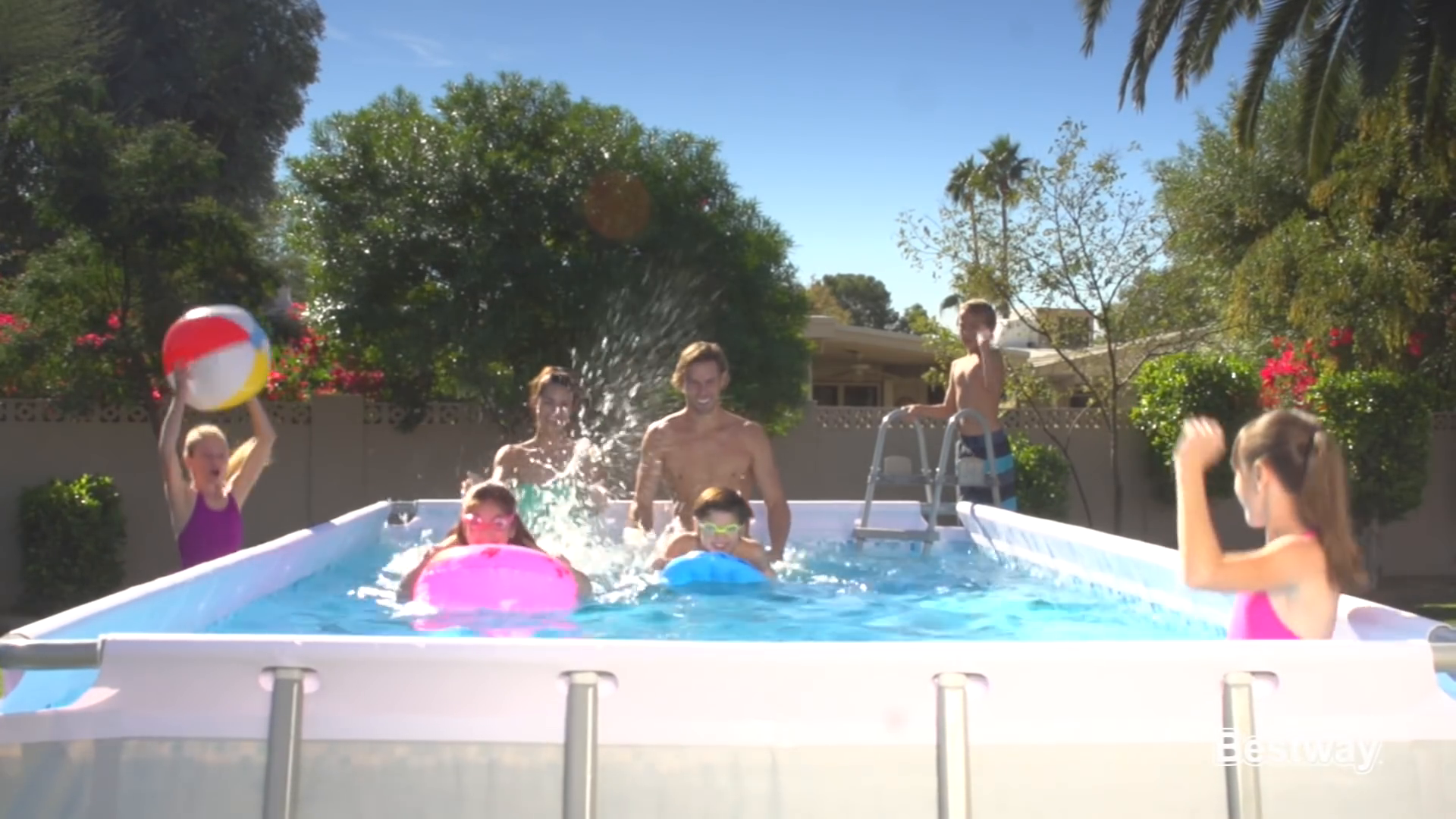 【匿名配送】Swimming Pool Amazon.com: Steel Pro Deluxe Splash Frame Pool, 9'8