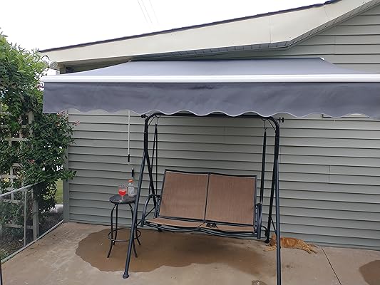 Buy Best Choice Products 98x80in Retractable Awning Aluminum Polyester Sun Shade Cover For Patio Balcony W Uv Water Resistant Fabric And Crank Handle Beige Online In Indonesia B01h116b7g