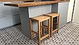Armadio aperto con scaffali in legno di bambù Krauford
