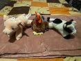 Aurora World Farm Animal Plush Toy Bundle - Pig, Cow, Chicken