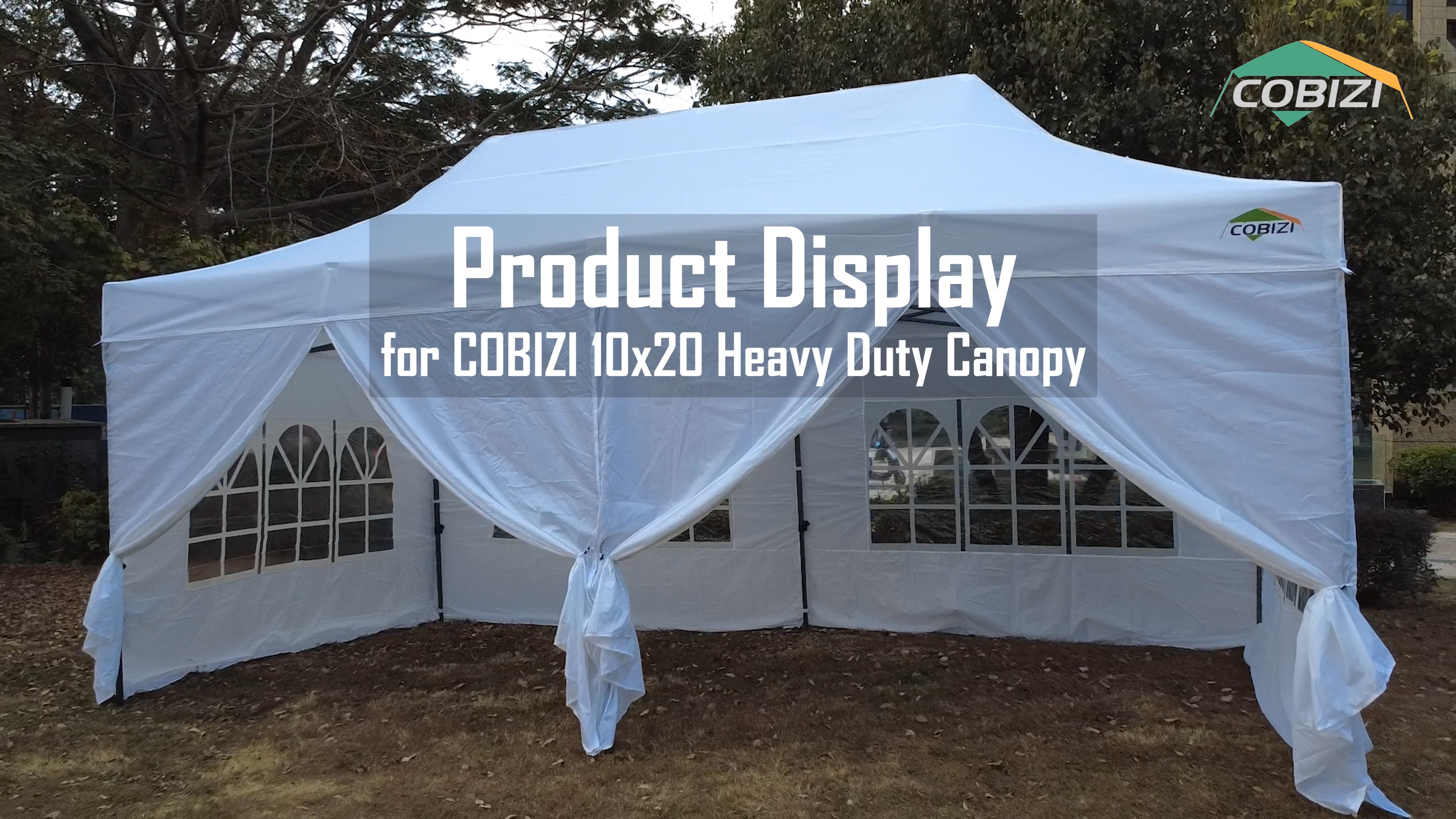 COBIZI 10x20 Heavy Duty Pop Up Canopy Tent with Sidewalls, Commercial Grade Party Tent, Waterproof image 31