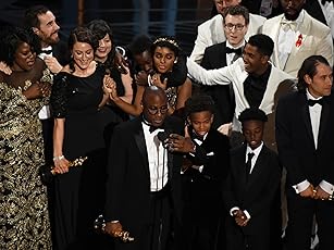 Jeremy Kleiner, Barry Jenkins, Adele Romanski, Nicholas Britell, Janelle Monáe, Ashton Sanders, Alex R. Hibbert, Jaden Piner, and Jharrel Jerome at an event for Moonlight (2016)