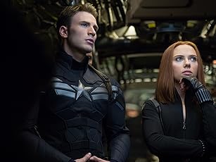 Chris Evans and Scarlett Johansson in Captain America: The Winter Soldier (2014)