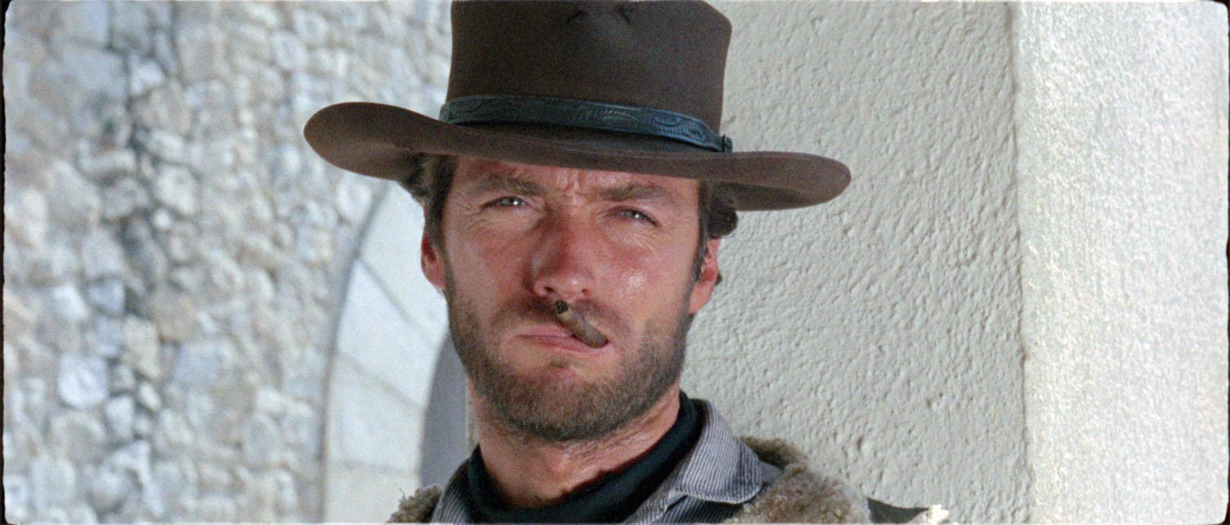 Clint Eastwood's Man with No Name prepares to get into a gun fight in A Fistful Of Dollars game