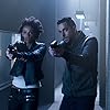 Judith Shekoni and Zachary Levi in Heroes Reborn (2015)