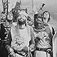 Still of John Cleese, Terry Gilliam, Graham Chapman, Eric Idle, Terry Jones and Michael Palin in Monty Python and the Holy Grail