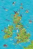 Childrens Wall Map Of The United Kingdom And Ireland