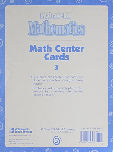 Cover of Mcgraw Hill Mathematics Center Activity Grade 3