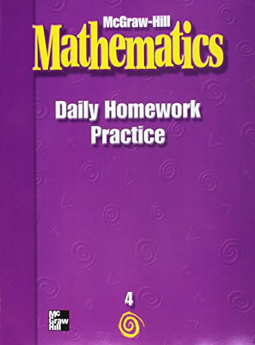 Cover of McGraw-Hill Mathematics, Grade 4, Daily Homework Practice