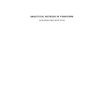 Analytical Methods in Vibrations