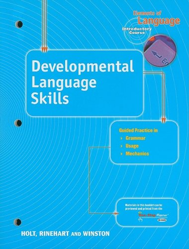 Cover of Developmental Language Skills: Guided Practice  Grammar, Usage, Mechanics 
