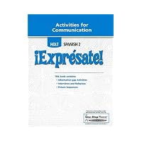Expresate: Activities for Communication, Vol. 1