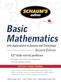 Schaums Outline Of Basic Mathematics With Applications To Science And Technology 2ed