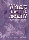 What does it mean? : discourse, text, culture : an introduction / Emma Robinson, Sophie Robinson