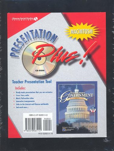 Cover of United States Government Democracy in Action, Presentation Plus Macintosh CD-ROM