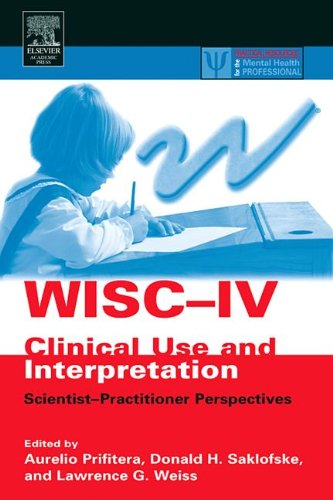 Cover of WISC-IV Clinical Use and Interpretation