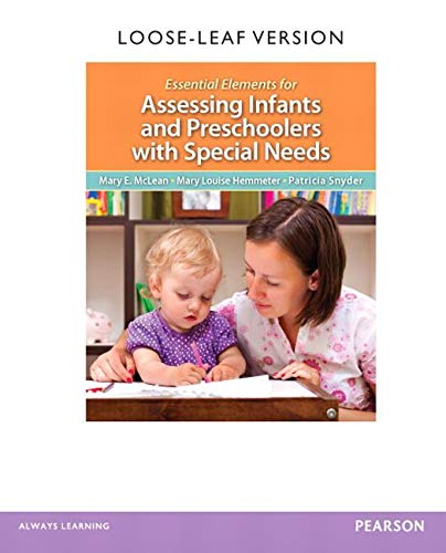 Cover of Essential Elements for Assessing Infants and Preschoolers with Special Needs