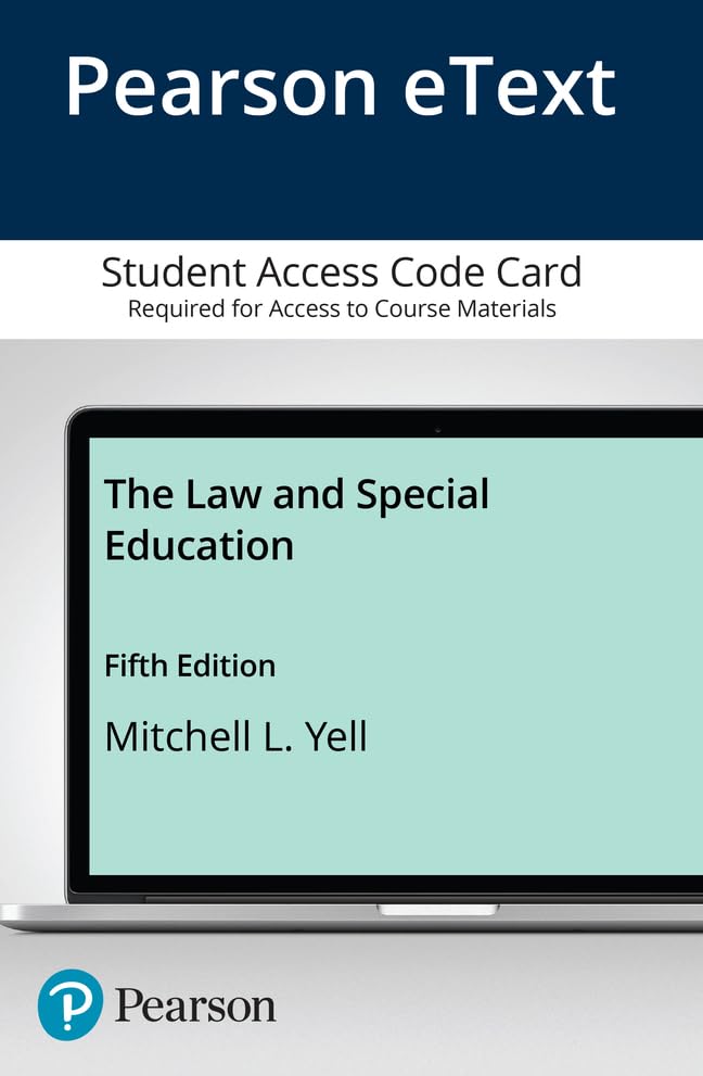 Cover of Law and Special Education, Pear