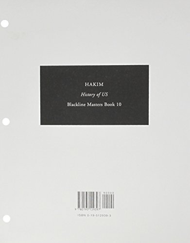 Cover of Blackline Masters for A History of US