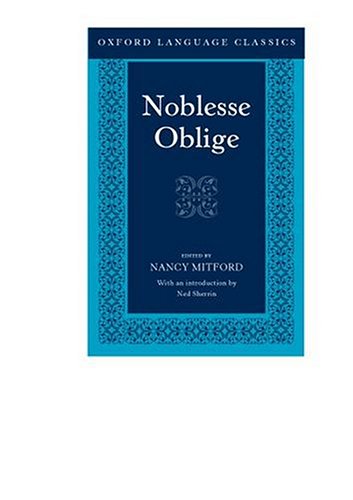 Noblesse Oblige book cover