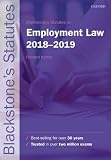 Blackstones Statutes On Employment Law 20182019