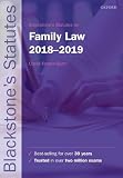 Blackstones Statutes On Family Law 20182019