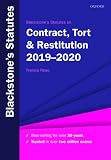 Blackstones Statutes On Contract Tort Restitution 20192020