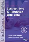Blackstone's Statutes on Contract, Tort & Restitution 2012-2013 (Blackstone's Statute Series)