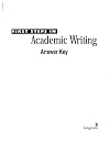 First Steps in Academic Writing: a Key