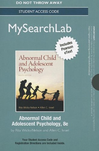Cover of Abnormal Child and Adolescent Psychology