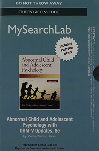 Cover of Abnormal Child and Adolescent Psychology with Dsm-V Updates