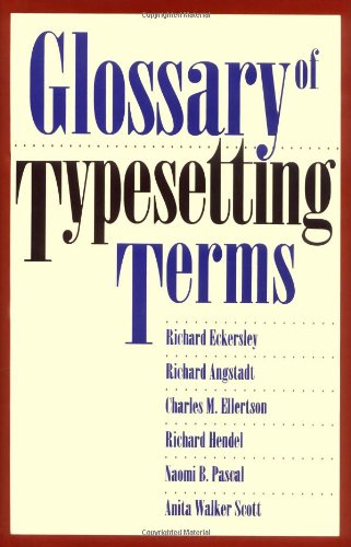 Glossary Of Typesetting Terms book cover