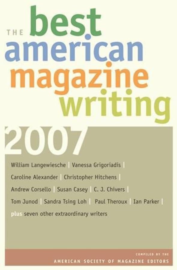 The Best American Magazine Writing 2007 book cover