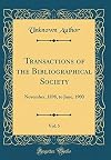 Transactions of the Bibliographical Society