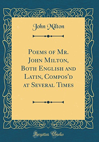 Poems of Mr John Milton, Both English and Latin (Short Story) book cover