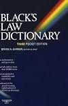 Black's Law Dictionary: Pocket Edition {3rd Third Edition}