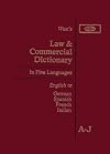 West's Law and Commercial Dictionary in Five Languages: English to German, Spanish, French, Italian (2 Volumes)