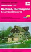 Landranger Map 153: Bedford & Huntingdon, St. Neots & Biggleswade
