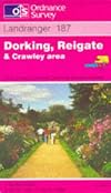 Landranger Map 187: Dorking, Reigate and Crawley Area