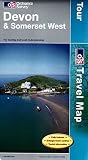 Devon And Somerset West Os Travel Map Tour Map