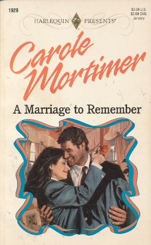 A Marriage To Remember book cover