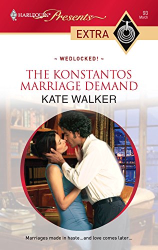 The Konstantos Marriage Demand (By: Kate Walker) cover